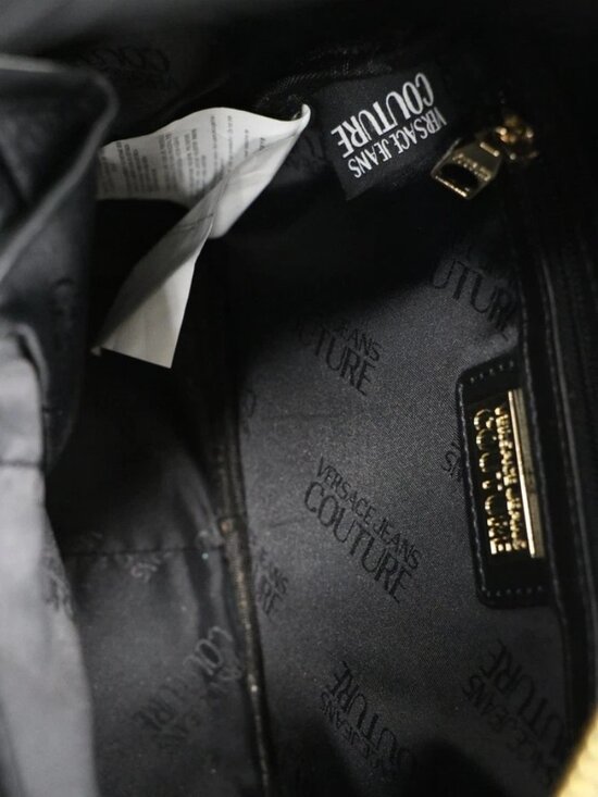Versace Jeans Patent Leather Backpack - Black/White main image 8